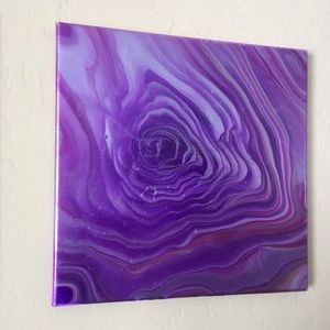 Fluid art acrylic pour art 12x12
